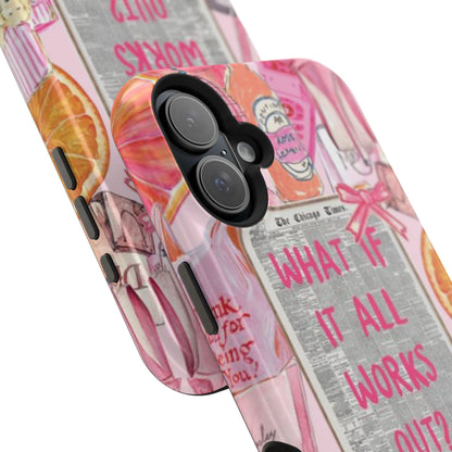 Pink "What If It All Works Out?" Collage Phone Case