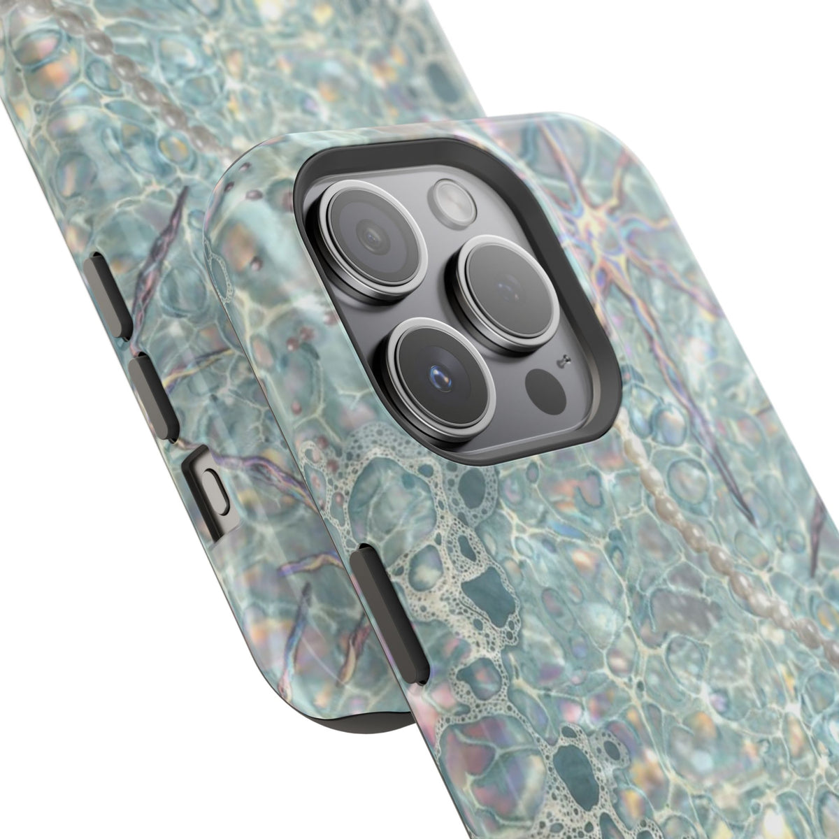 Marbled Seafoam Impact-Resistant Phone Case