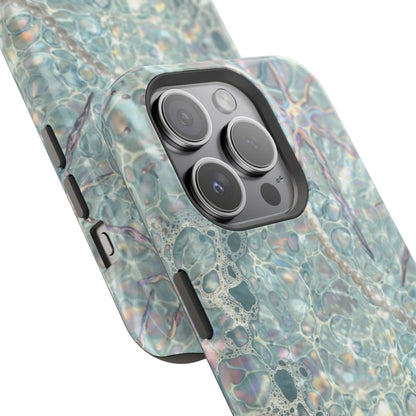 Marbled Seafoam Impact-Resistant Phone Case