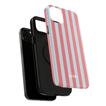 Coral & Teal Stripes Phone Case
