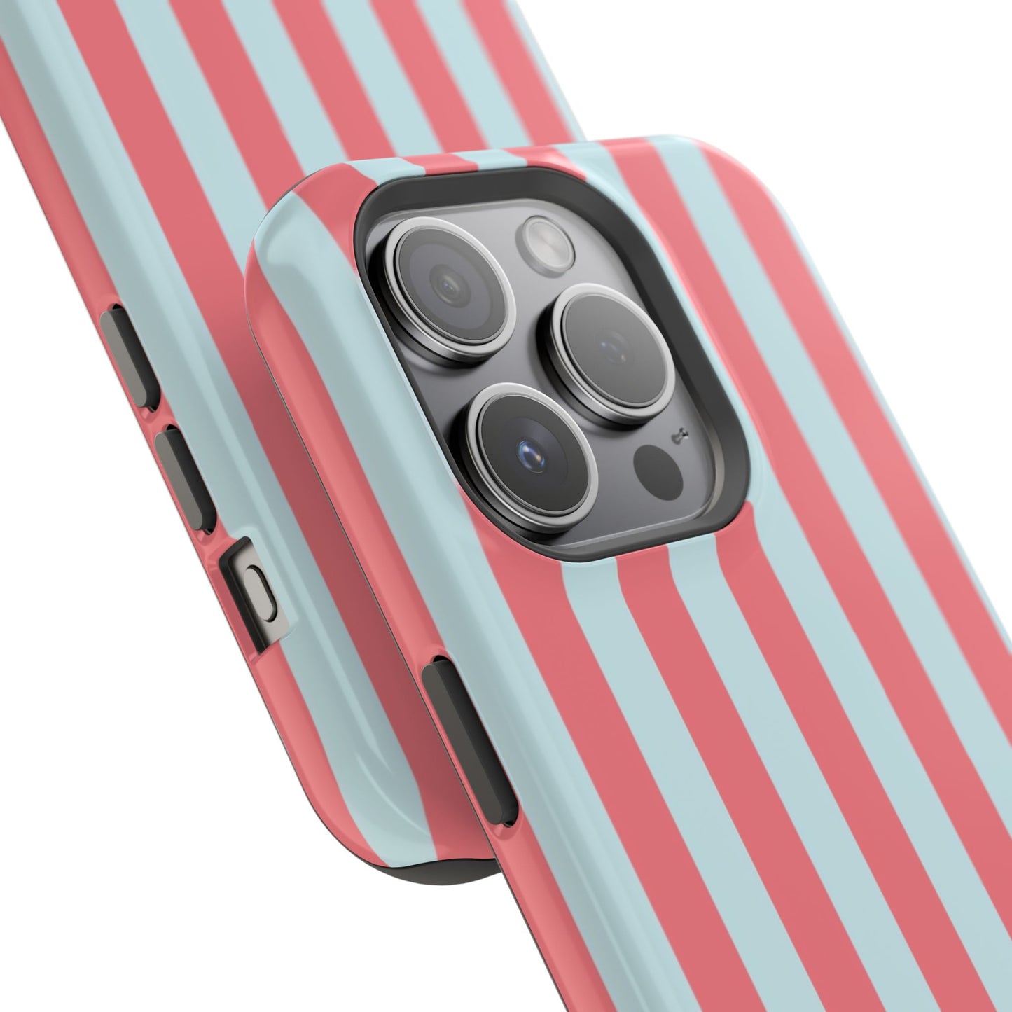 Coral & Teal Stripes Phone Case