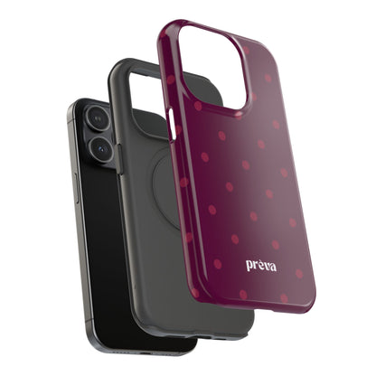 Maroon Polka Dots Phone Case