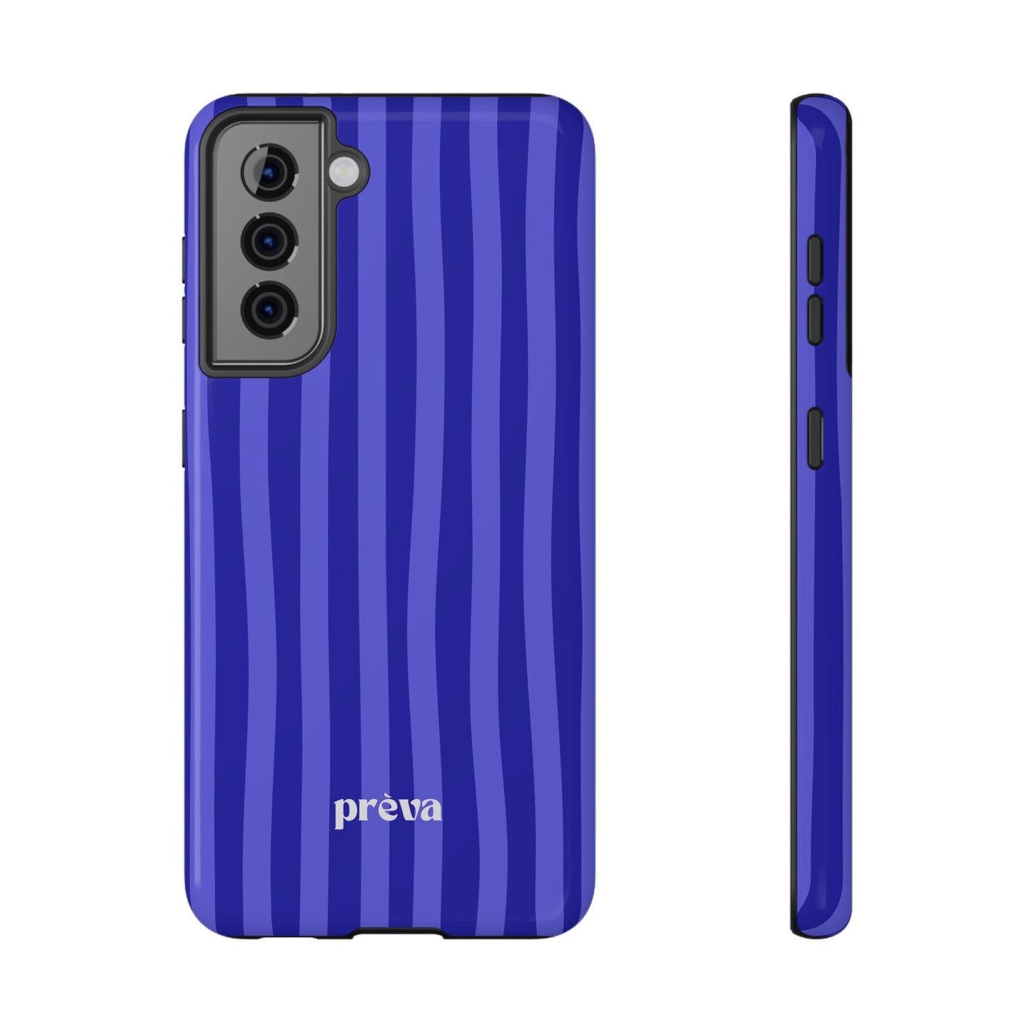 Neon Blue Stripes Phone Case