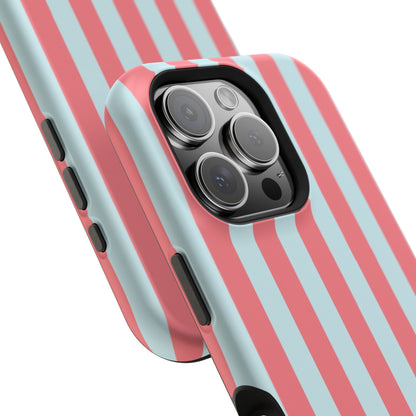 Coral & Teal Stripes Phone Case