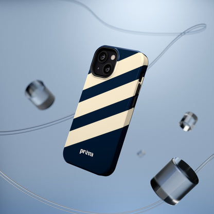 Striped Navy & Cream Phone Case