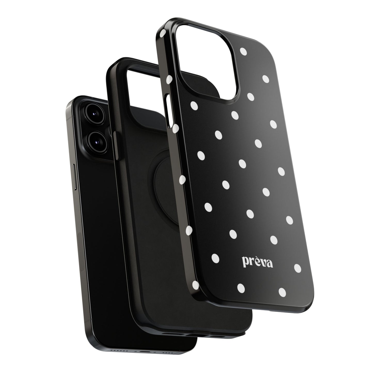 Black with White Polka Dots Phone Case