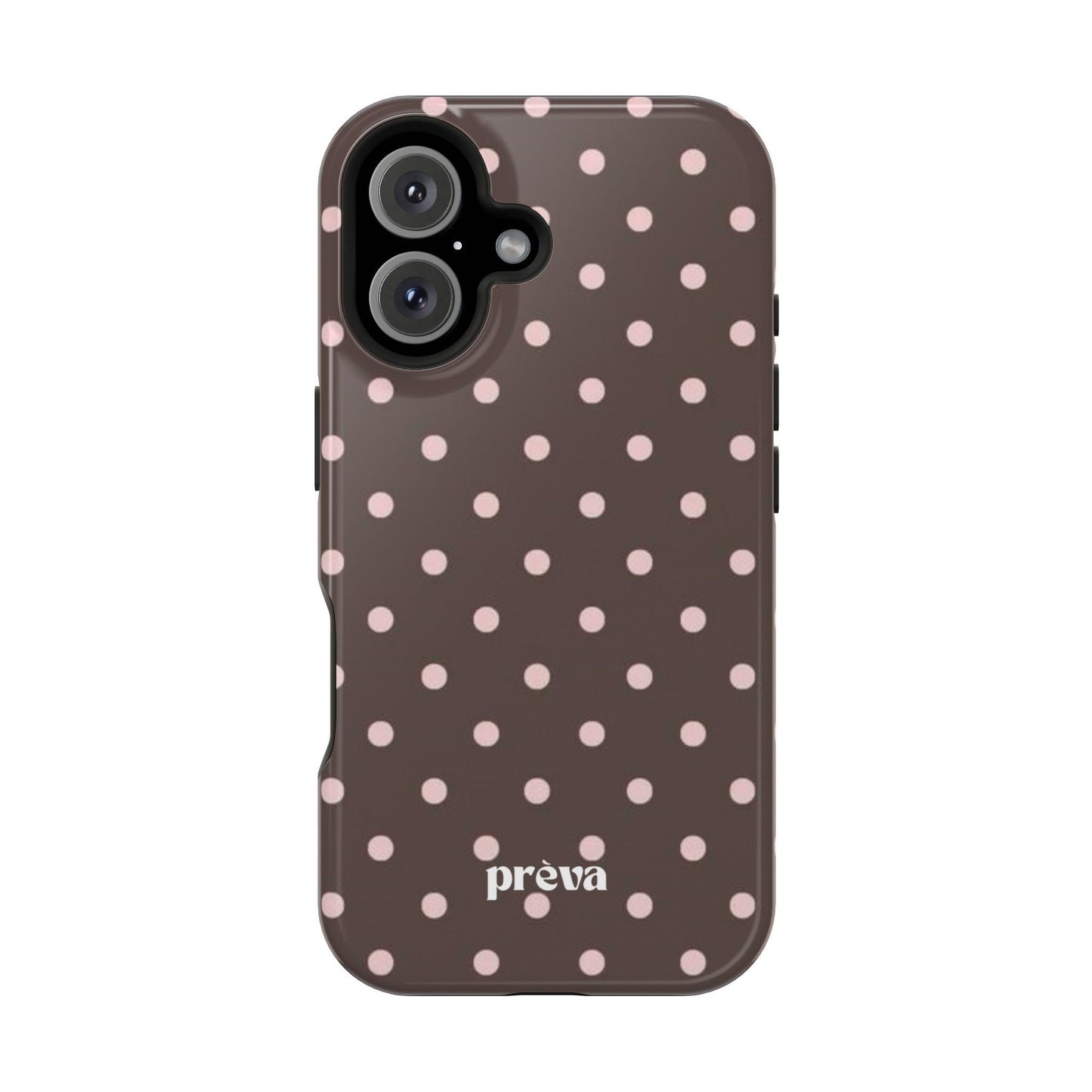 Brown and Pink Polka Dot Phone Case