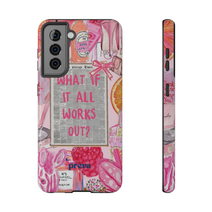 Pink "What If It All Works Out?" Collage Phone Case
