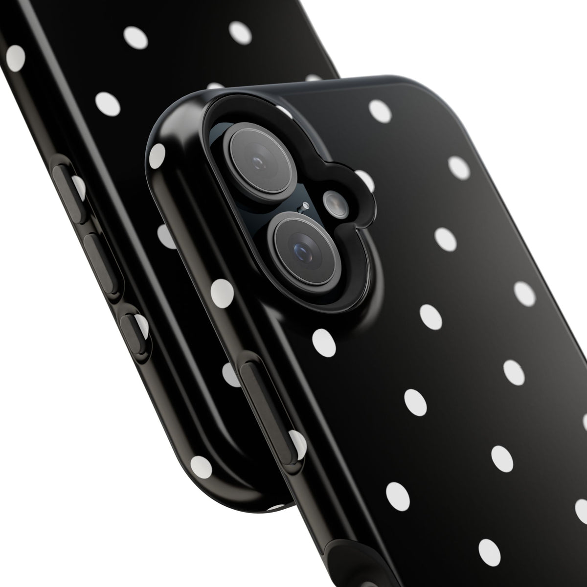 Black with White Polka Dots Phone Case