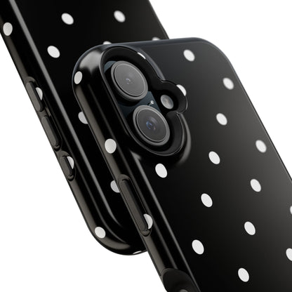 Black with White Polka Dots Phone Case