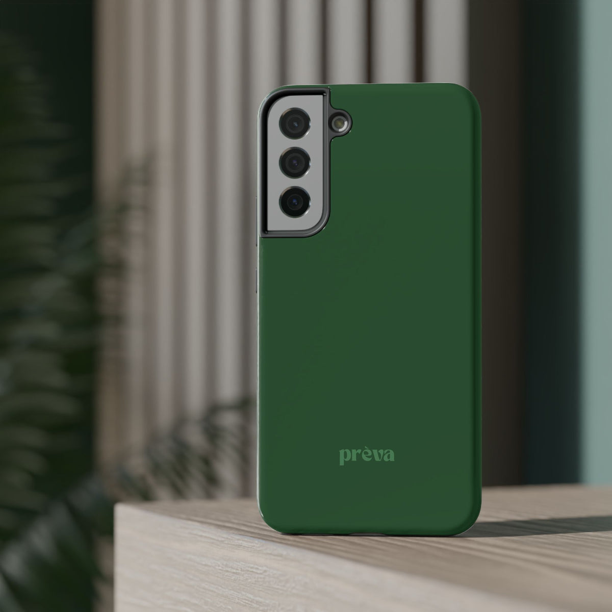 Impact-Resistant Phone Case — Forest Green Slim Armor