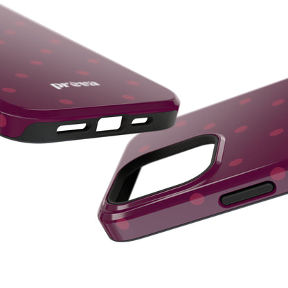 Maroon Polka Dots Phone Case