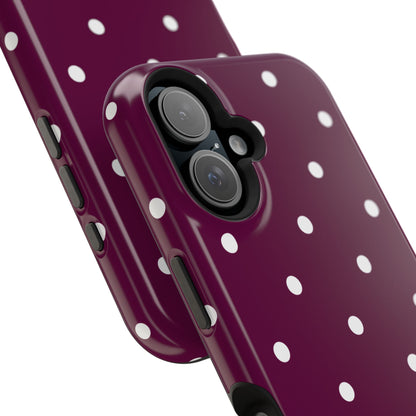 Maroon Polka Dot Phone Case