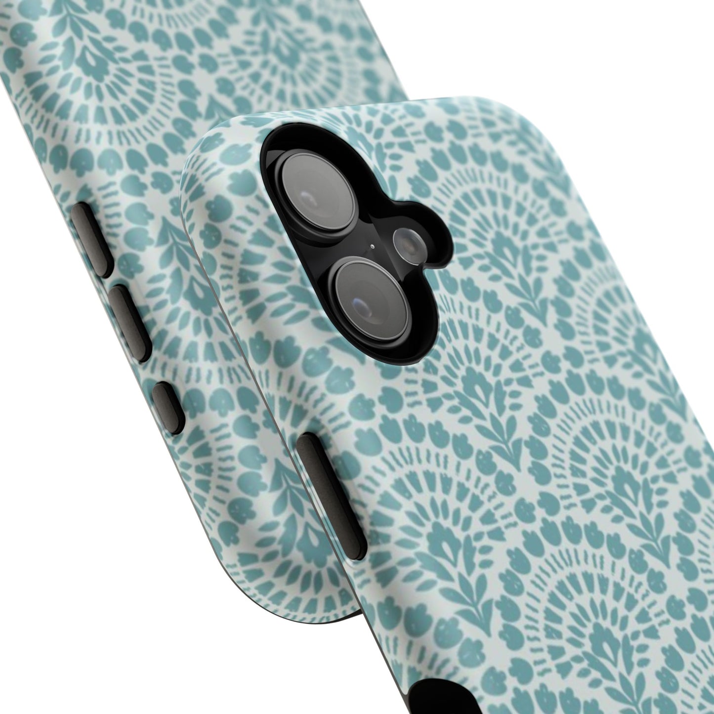 Aqua Lace Pattern Phone Case