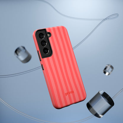 Coral Stipes Phone Case