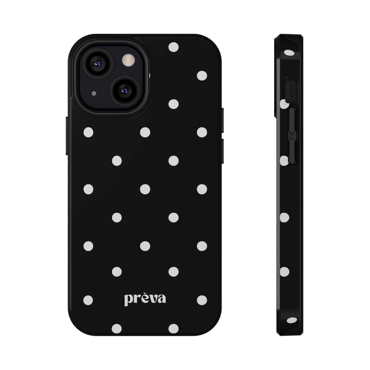 Black with White Polka Dots Phone Case