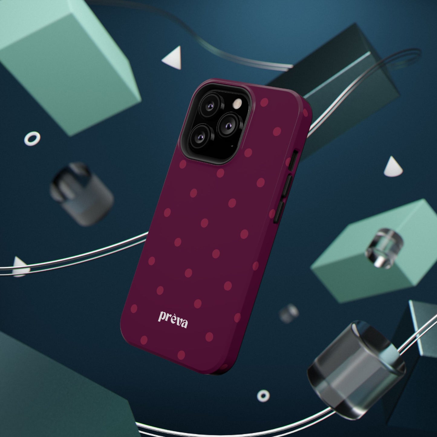 Maroon Polka Dots Phone Case