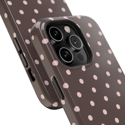 Brown and Pink Polka Dot Phone Case