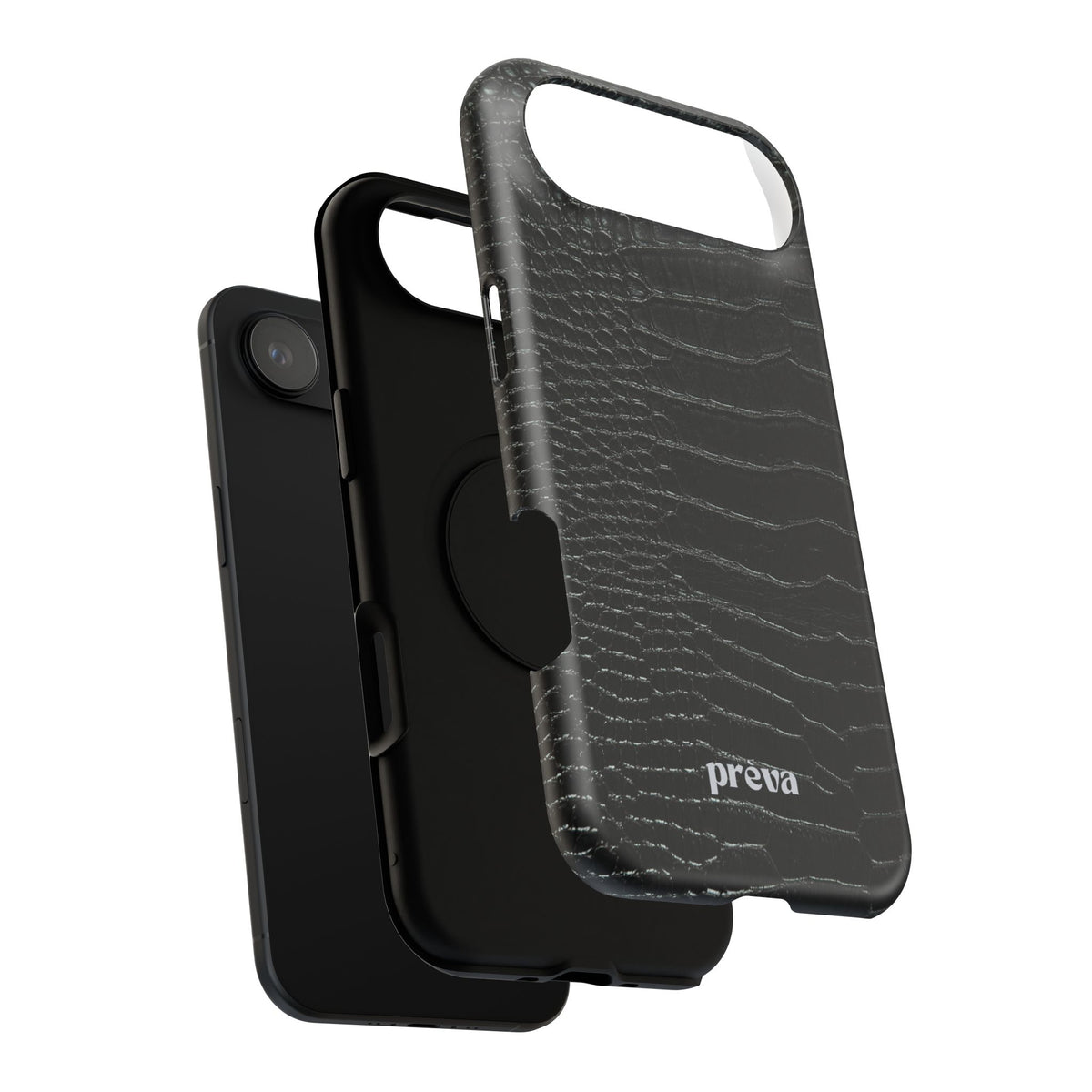 Black Croc Phone Case