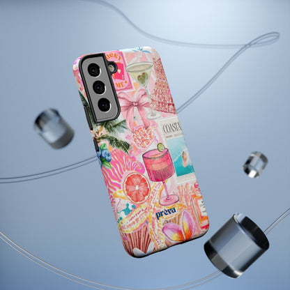 Pink Cocktail Collage Phone Case