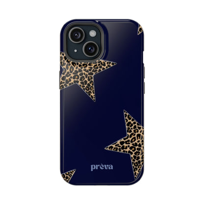 Navy Leopard Star Phone Case