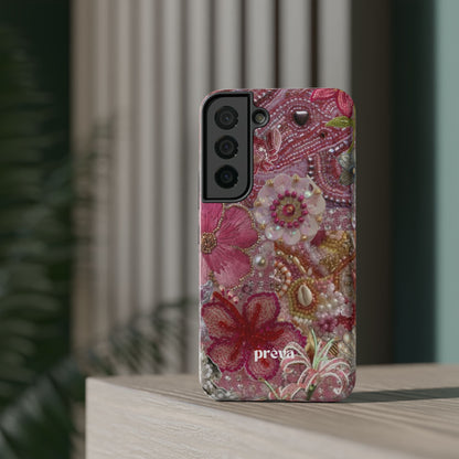 Floral Embroidery Phone Case