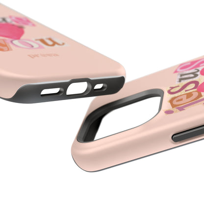 Pink Jesus Loves You Phone Case