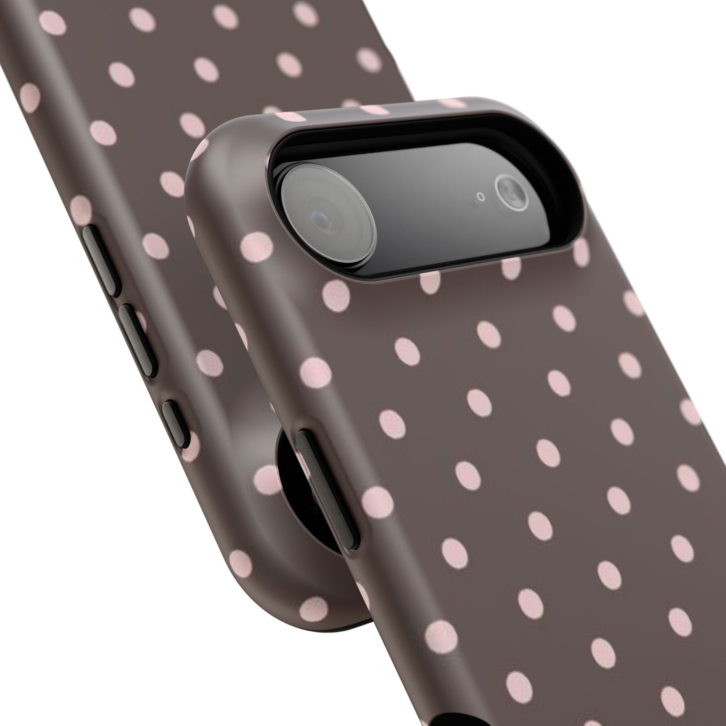 Brown and Pink Polka Dot Phone Case