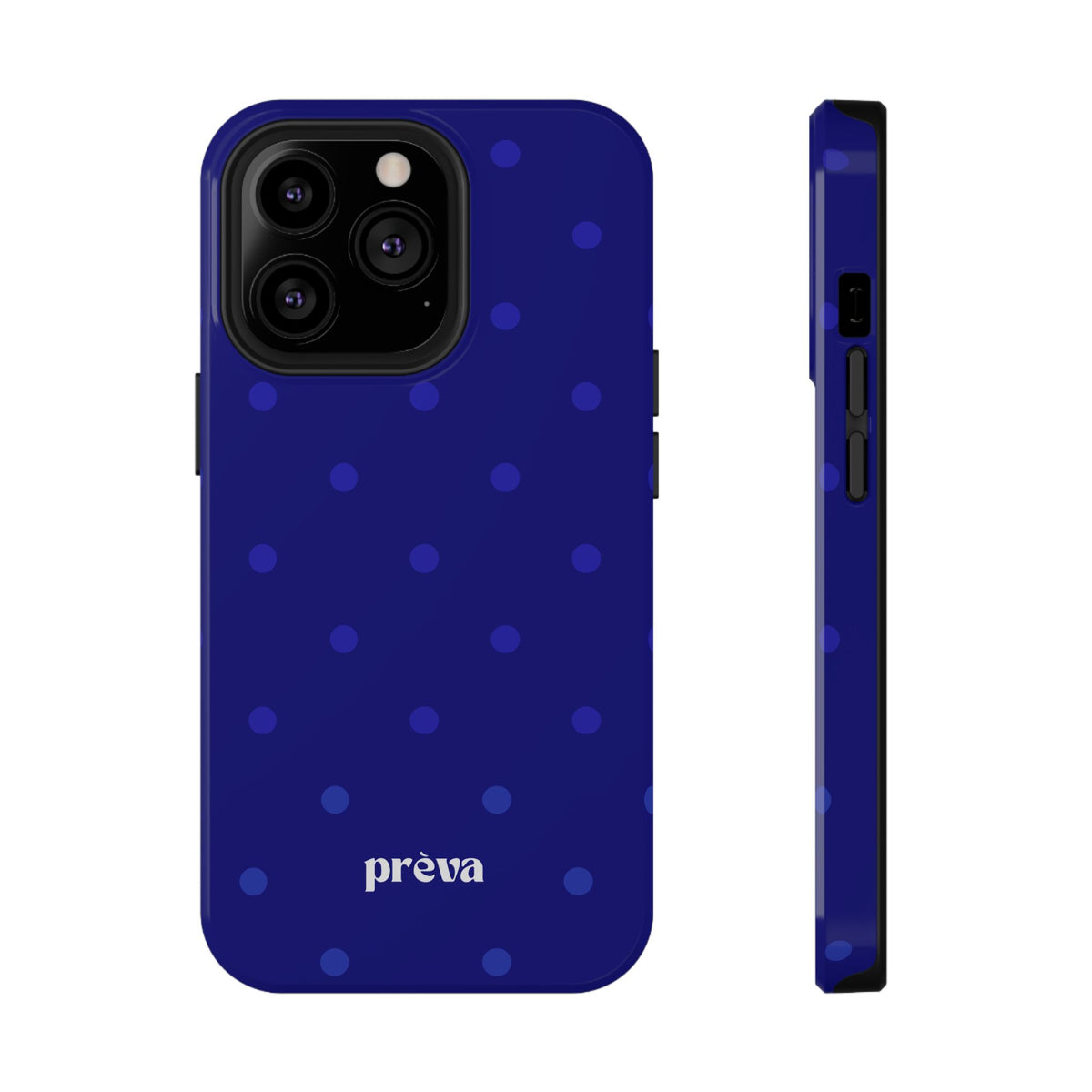 Dark Blue Polka Dots Phone Case