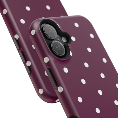 Maroon Polka Dot Phone Case