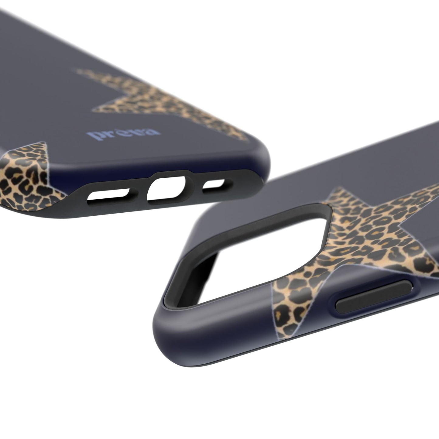 Navy Leopard Star Phone Case