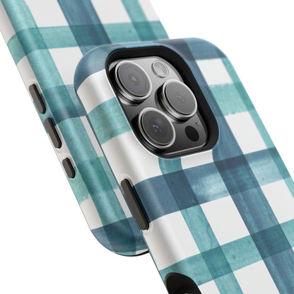 Teal Plaid Phone Case