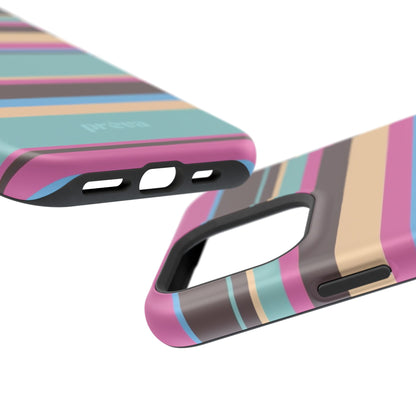 Cocoa Palm Stripes Phone Case