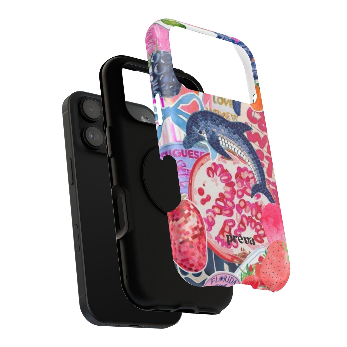 Dolphin Tropics Collage Phone Case