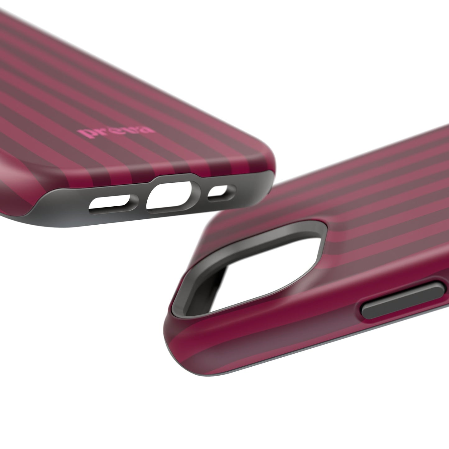 Burgandy Stripes x Ava Dudderar Phone Case