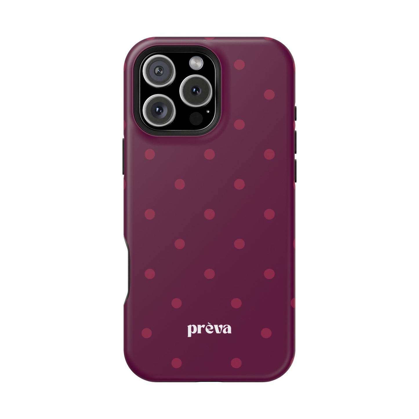 Maroon Polka Dots Phone Case