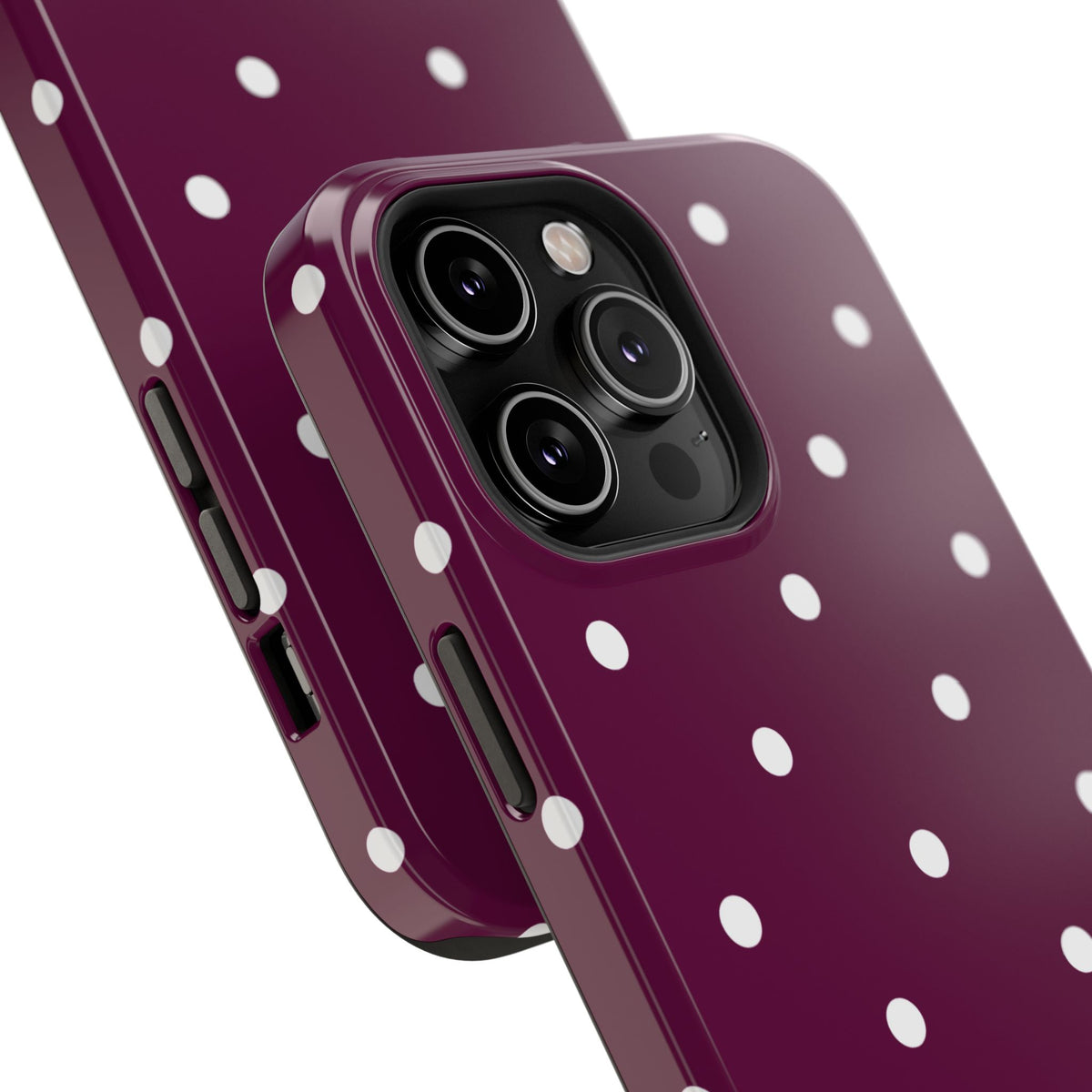 Maroon Polka Dot Phone Case