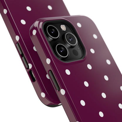 Maroon Polka Dot Phone Case