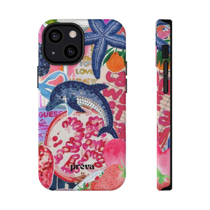 Dolphin Tropics Collage Phone Case