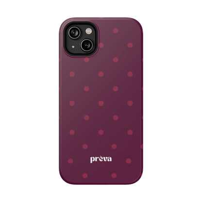Maroon Polka Dots Phone Case