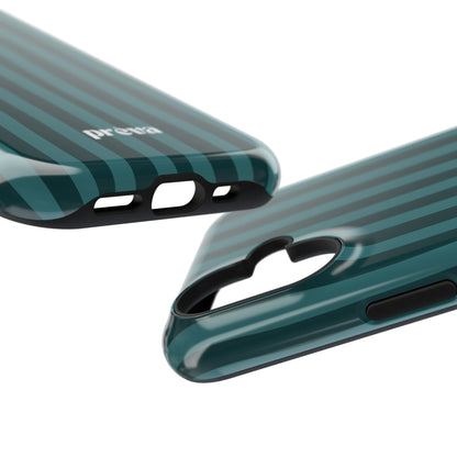 Dark Stripes Turquoise Phone Case