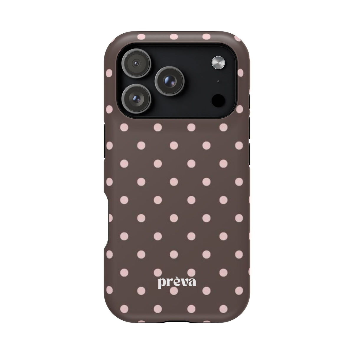 Brown and Pink Polka Dot Phone Case