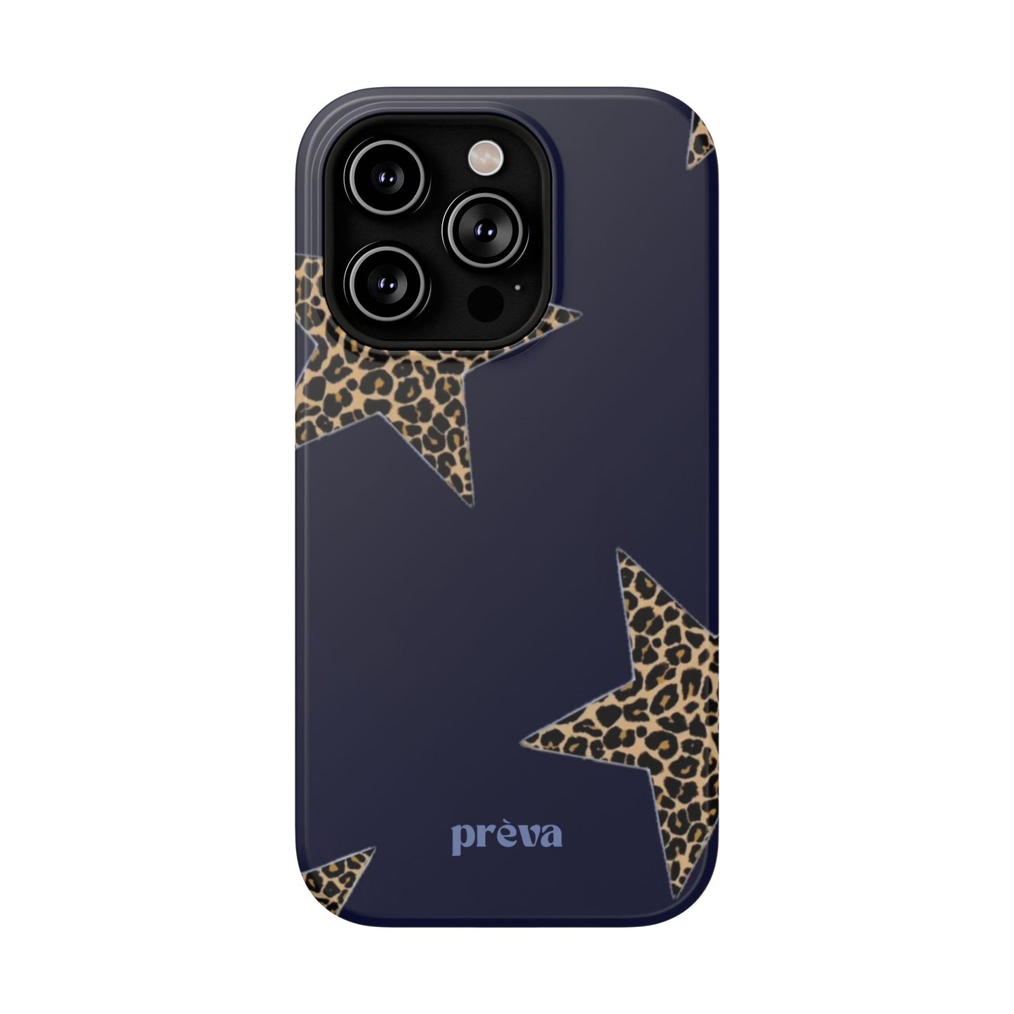 Navy Leopard Star Phone Case