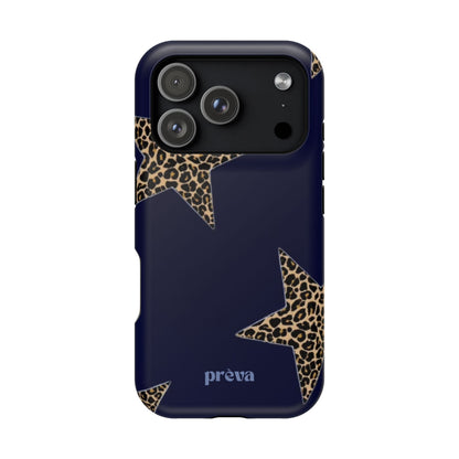 Navy Leopard Star Phone Case