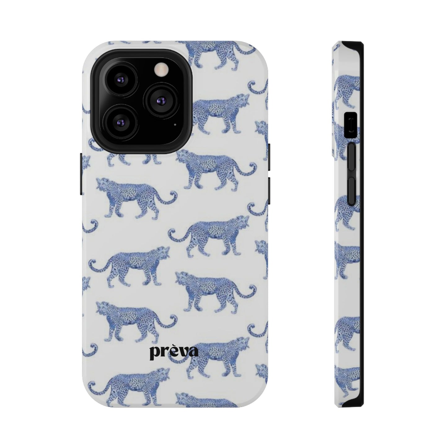 Blue Leopard Pattern Phone Case