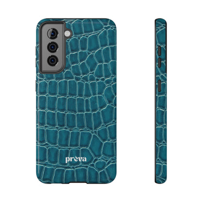 Teal Croc Phone Case