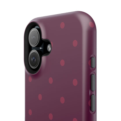 Maroon Polka Dots Phone Case