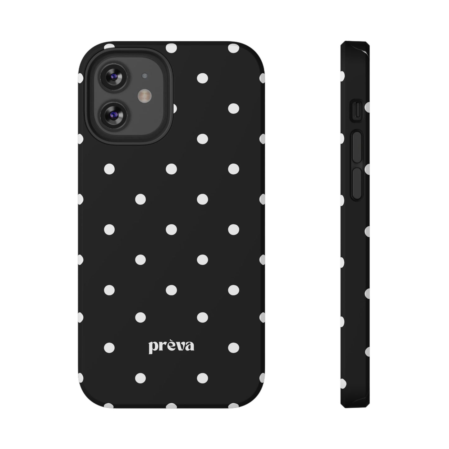 Black with White Polka Dots Phone Case