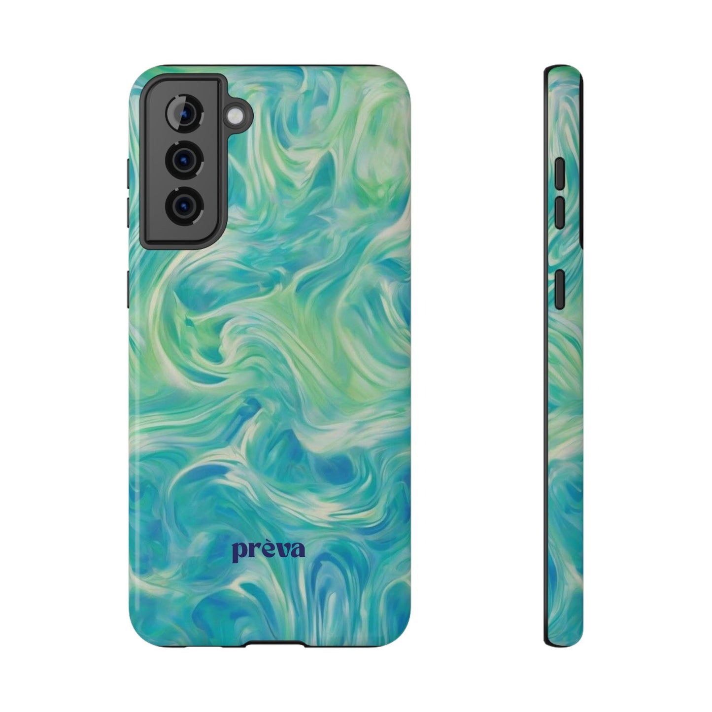 Teal & Green Swirl Phone Case