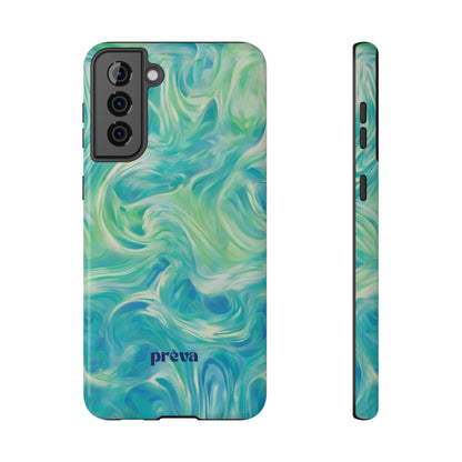 Teal & Green Swirl Phone Case